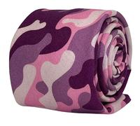 Cravatta In Cotone Camouflage Rosa E Viola Di Frederick Thomas