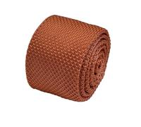 Cravatta In Seta A Maglia Arancione Rame Pesca Scuro Corallo Di Frederick Thomas