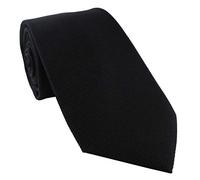 Cravatta in seta tinta Nero Taglia unica
