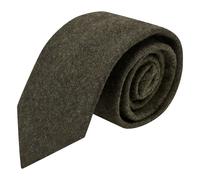 Cravatta In Tweed Donegal Verde Terra Di Lusso