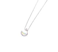 Cravatta lunare Luminosa Donne cristalline Meniscus Full Moon Choker Water in The Moon Ciondolo