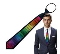 Cravatta natalizia illuminata, cravatte natalizie illuminate da uomo | Cravatta luminosa a LED luminosa natalizia - Cravatte novità a comando vocale per compleanni, vacanze, amici, famiglia o