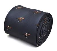 Cravatta Navy Di Frederick Thomas Con Design Di Cavaliere Da Corsa Ascot Races