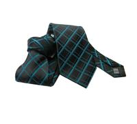 CRAVATTA NERA a quadri OTANIO SETA SILK TIE SQUARE SEDA