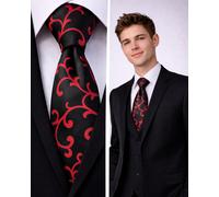 Cravatta Nera Da Uomo Vine Per Matrimonio Formale Con Fiori Regalo Regno Unito