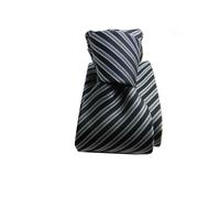 Cravatta nera e bianca a righe rigato nero bianco black and white uomo tie