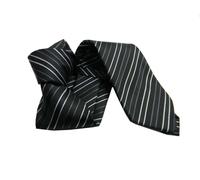Cravatta nera e bianca a righe rigato nero bianco black and white uomo tie