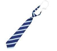 Cravatta per bambini, cravatta pre-annodata fatta a mano con elastico, cravatta per bambini con motivo a righe effetto seta regolabile per ragazzi e ragazze, uniforme scolastica (33 cm x 7 cm)