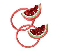 Cravatta per capelli a forma di anguria con paillettes, con frutto e anguria, accessorio per feste di compleanno