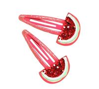 Cravatta per capelli a forma di anguria con paillettes, con frutto e anguria, accessorio per feste di compleanno