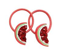 Cravatta per capelli a forma di anguria con paillettes, con frutto e anguria, accessorio per feste di compleanno