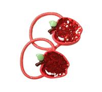 Cravatta per capelli a forma di anguria con paillettes, con frutto e anguria, accessorio per feste di compleanno