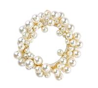 Cravatta per capelli da sposa con perle borchiate accessori elastici per proposte di nozze regali per donne perle scrunchies per le donne