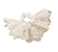 Cravatta per capelli in pizzo per gonna da balletto doppio strato scrunchie increspato con nucleo elastico invisibile Hairpiece per acconciature femminili