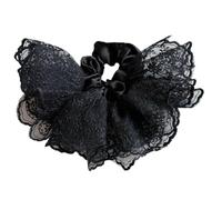 Cravatta per capelli in pizzo per gonna da balletto doppio strato scrunchie increspato con nucleo elastico invisibile Hairpiece per acconciature femminili
