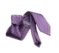 CRAVATTA rigata rosa viola pari pari SILK SEDA ITALY