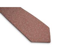 Cravatta Rosa Frederick Thomas Con Design Floreale Bianco