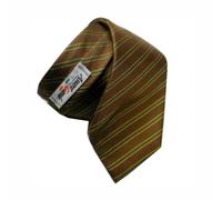 CRAVATTA SETTE PIEGHE MARRONE A RIGHE SETA MADE IN ITAL