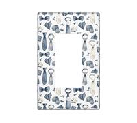 Cravatta Singolo Rocker Interruttore Della Luce, Formale Classico Papillon Gemelli Blu Plastica Standard Accenti Parete Interruttore Piastre per Camera Da Letto Bagno Cucina Ingresso Decor