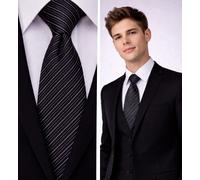 Cravatta Skinny Uomo A Righe Capone Nera Slim 6.5CM Bianco Marrone Settembre UK