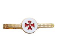 Cravatta-Slide Cavalieri Templari Croce Pattée Massoneria Massonica