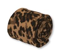 Cravatta Slim In Cotone Con Stampa Leopardo Marrone Di Lusso Di Frederick Thomas