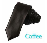 Cravatta Slim In PU Pelle Da Uomo Piana Formale Matrimonio Prom Classica