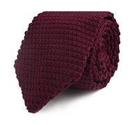 Cravatta sottile di maglia rosso scuro | 5 anni di garanzia | Regali per uomini | Accessori per testimoni di nozze | Cravatte per matrimonio