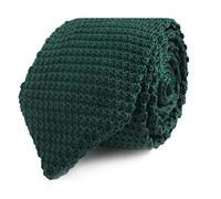 Cravatta sottile di maglia verde scuro | 5 anni di garanzia | Regali per uomini | Accessori per testimoni di nozze | Cravatte per matrimonio
