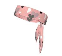 Cravatta sportiva con grafico d'amore astratto. Confortevole, traspirante, alla moda, unisex, adatto per corsa, yoga, fitness e altri sport.