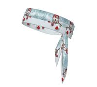 Cravatta sportiva con stampa di pupazzo di neve impertinente, fascia sportiva resistente, ideale per pallavolo e allenamenti