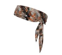 Cravatta sportiva per la testa con stampa a schizzi di rame, con texture marmorizzata, fascia per capelli, per allenamento, corsa, yoga, taglia unica