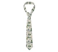 Cravatta Spring Mountains Green Tree Uomo Cravattino Classica Cravatte Moda Neckties Per Lavoro Ufficio Completo