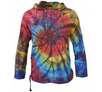 Cravatta Tintura Cotone Leggero Nonno Tasca Hippie Psichedelico Festival Summer