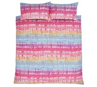 Cravatta Tintura Set Copripiumino Singolo Multicolore Ombre Righe Letto