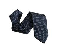 Cravatta Uomo Azzurra Arancione Gialla Blu China Verde Bianca Nera Blu a Pois Puntini Spillo (Taglia Unica, Blu e Bianco)