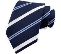Cravatta uomo classica a righe in poliestere per abbigliamento business casual e