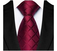 Cravatta uomo classica monocromatica a scacchi per business casual e matr