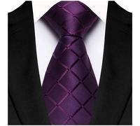 Cravatta uomo classica monocromatica a scacchi per business casual e matr