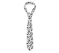 Cravatta Uomo Dalmatian Print Pattern Fashion Novelty Black Cravatta E