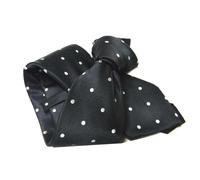 Cravatta uomo nera a pois bianchi medio grandi elegante e raffinata pua 8