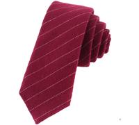Cravatta uomo stretta 6 cm cotone a righe per business abito casual formale