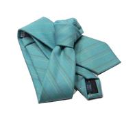 CRAVATTA VERDE acqua A RIGHE cravatte uomo LANA wool STRIPED TIE e skintie varie