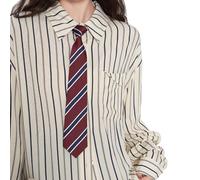 Cravatta vintage per donne e uomini cravatta giapponese casual versatile cravatta camicia accessori scolastici, Rossore Blu, Come mostrato