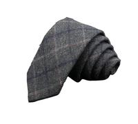 Cravatte da uomo 6 cm classiche in cotone fatte a mano skinny grigie a righe Colletto stretto slim casual(Color 11)