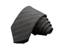 Cravatte da uomo 6 cm classiche in cotone fatte a mano skinny grigie a righe Colletto stretto slim casual(Color 24)