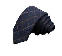 Cravatte da uomo 6 cm classiche in cotone fatte a mano skinny grigie a righe Colletto stretto slim casual(Color 19)