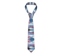 Cravatte da uomo con pecore rosa, cravatta formale di design, cravatta stampata per matrimoni, sposo, regali., Giappone Monte Fuji paesaggio, taglia unica