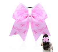 Cravatte elastiche rosa per capelli per donne cancro al seno accessori per capelli per donne ragazze papillon per capelli con elastici per capelli da donna con fiocco