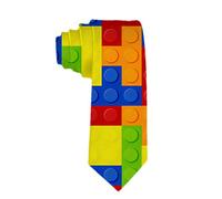 Cravatte fatte a mano per gli uomini: sottili e colorate con mattoni, tetris, per ogni outfit